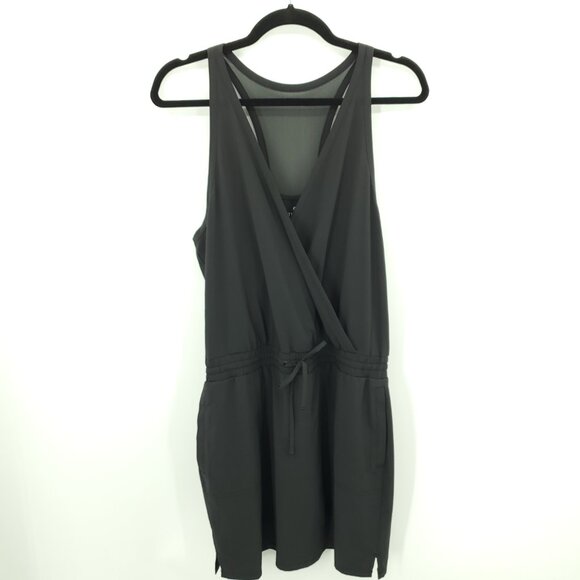 Athleta Take a Hike Active Dress W/Hidden Shorts 6 Black - Picture 2 of 13